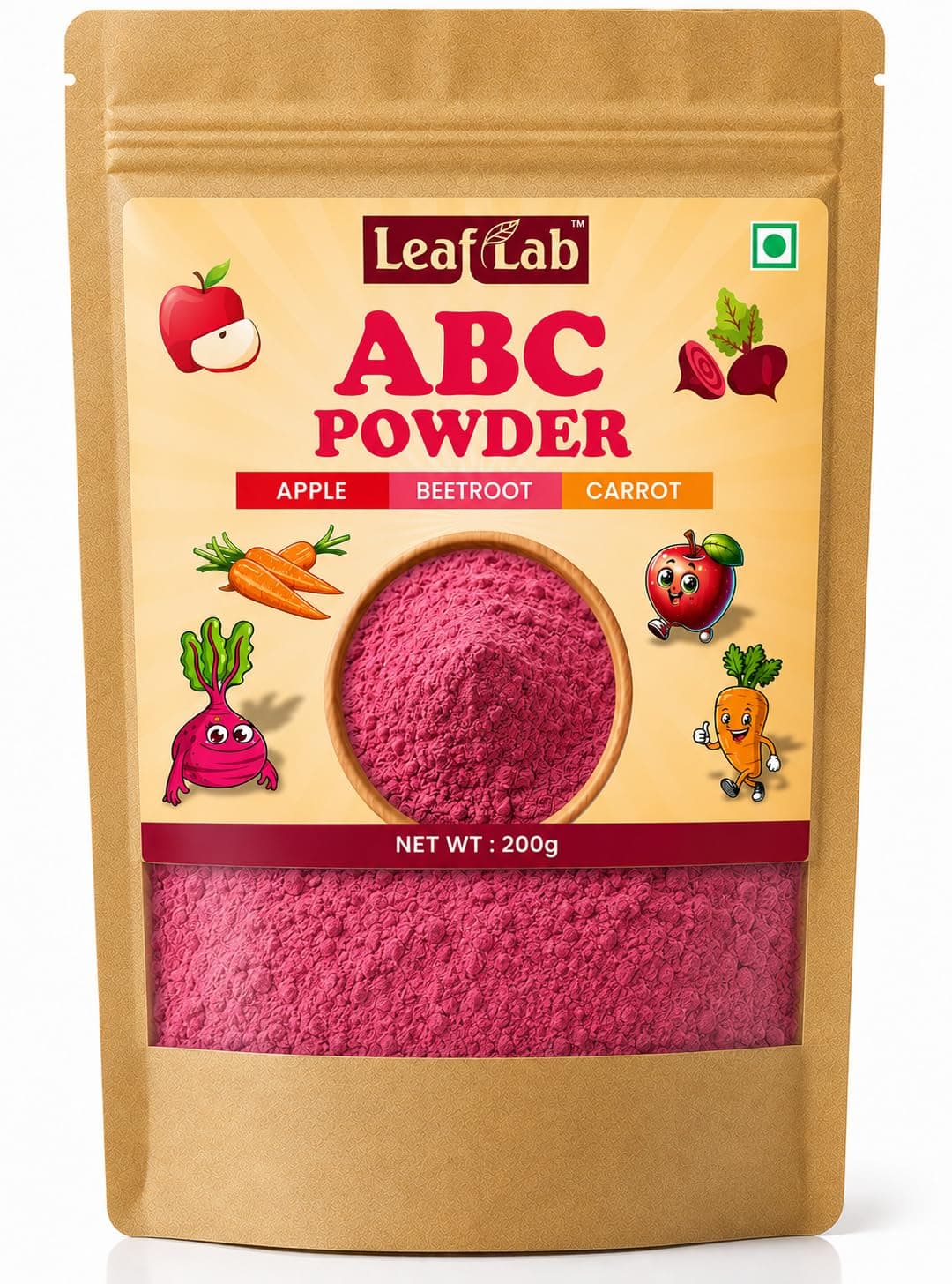 ABC Juice Powder — Apple Beetroot Carrot Instant Health Drink Mix
