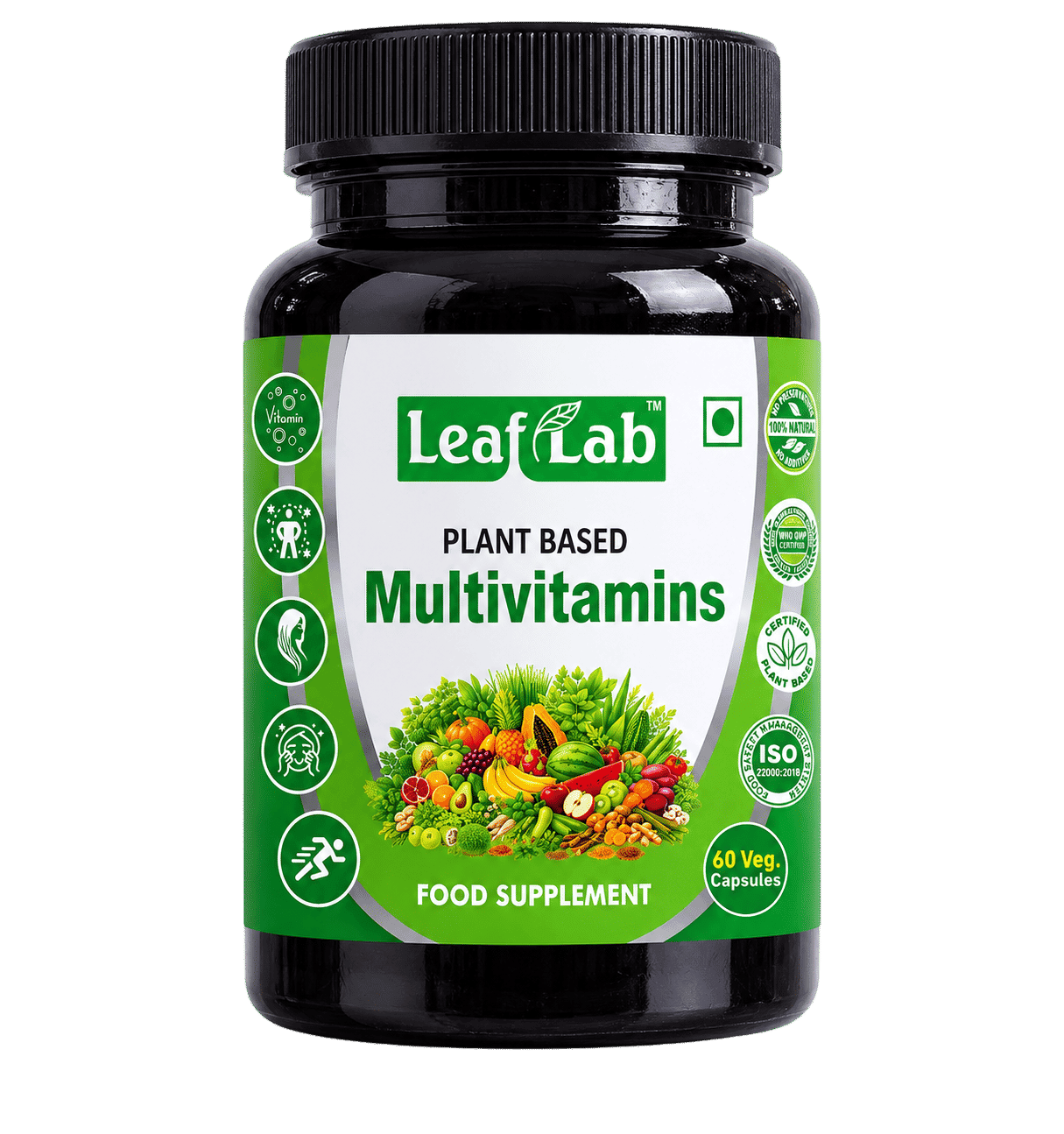 Plant Based Multivitamin capsules with 60+ Ingredients