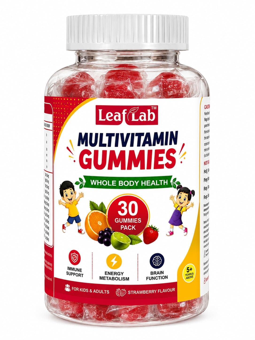 Multivitamin Gummies for Kids & Adults with Active B12 & Folate